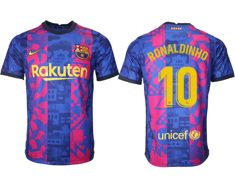 Men 2021-2022 Club Barcelona blue training suit aaa version #10 Soccer Jersey->customized soccer jersey->Custom Jersey